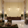 BP11001.2.0 | Kravet - Hotel Lobby Visualization (AI-generated, may not be to scale. Verify pattern scale with product specifications.)
