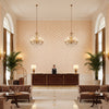 BP11001.3.0 | Kravet - Hotel Lobby Visualization (AI-generated, may not be to scale. Verify pattern scale with product specifications.)