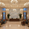 BP11047.4.0 | Kravet - Hotel Lobby Visualization (AI-generated, may not be to scale. Verify pattern scale with product specifications.)