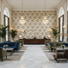 BP11058.1.0 | Kravet - Hotel Lobby Visualization (AI-generated, may not be to scale. Verify pattern scale with product specifications.)