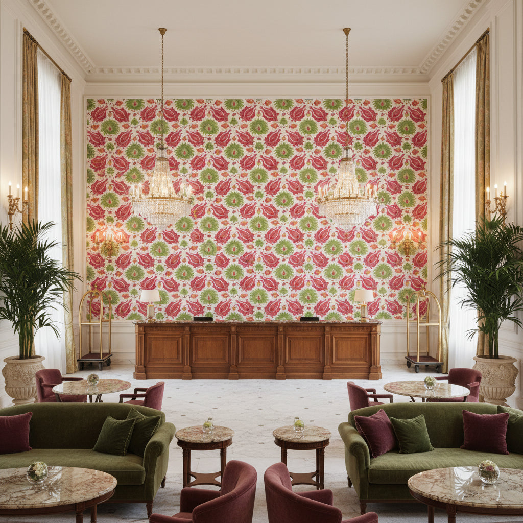 BR-700020.7312.0 | Kravet - Hotel Lobby Visualization (AI-generated, may not be to scale. Verify pattern scale with product specifications.)