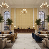 BR-800041.M08.0 | Kravet - Hotel Lobby Visualization (AI-generated, may not be to scale. Verify pattern scale with product specifications.)