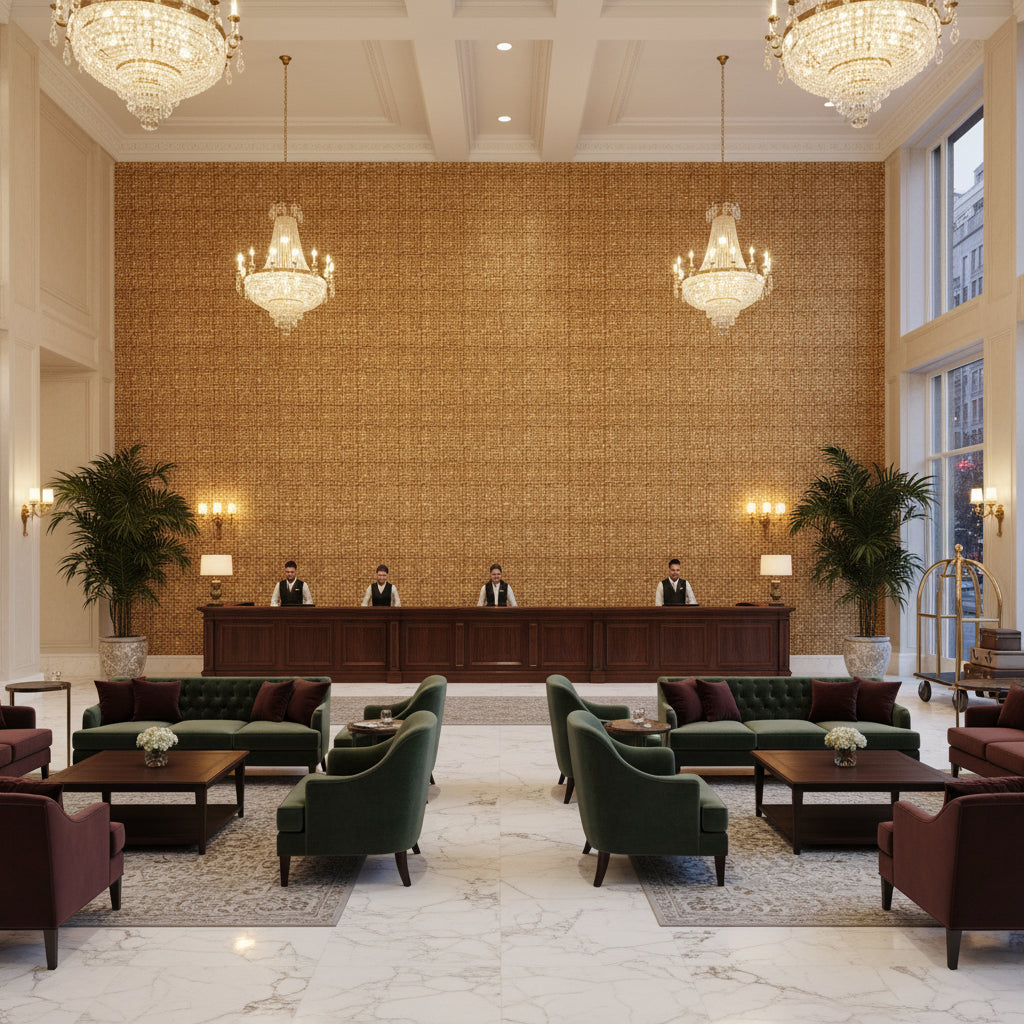 BR-800041.M80.0 | Kravet - Hotel Lobby Visualization (AI-generated, may not be to scale. Verify pattern scale with product specifications.)