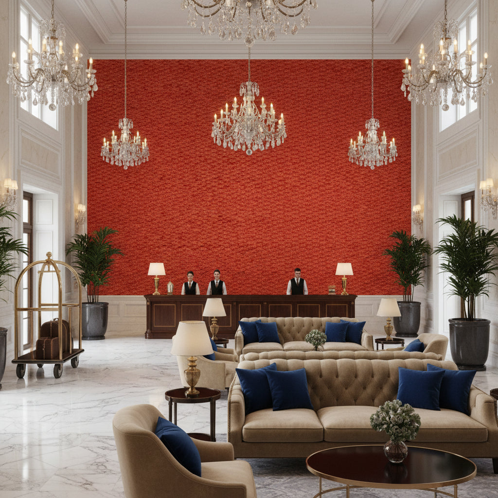 BR-800042.140.0 | Kravet - Hotel Lobby Visualization (AI-generated, may not be to scale. Verify pattern scale with product specifications.)