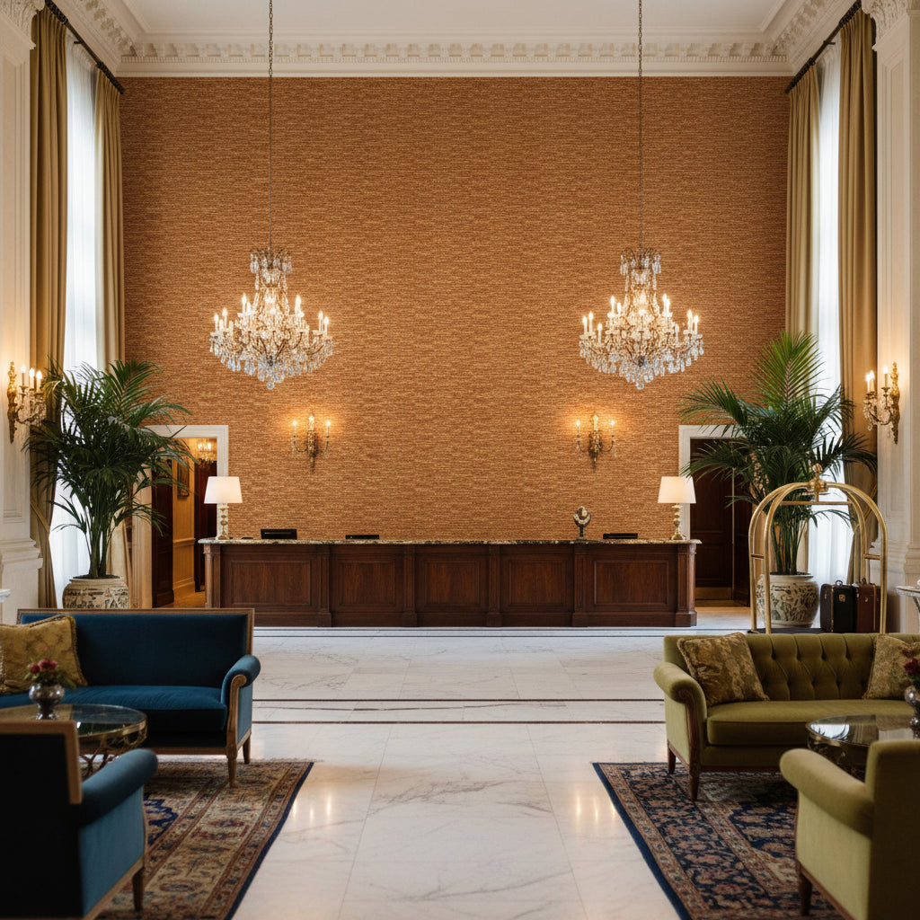 BR-800042.838.0 | Kravet - Hotel Lobby Visualization (AI-generated, may not be to scale. Verify pattern scale with product specifications.)