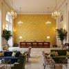 BR-81035.4.0 | Kravet - Hotel Lobby Visualization (AI-generated, may not be to scale. Verify pattern scale with product specifications.)