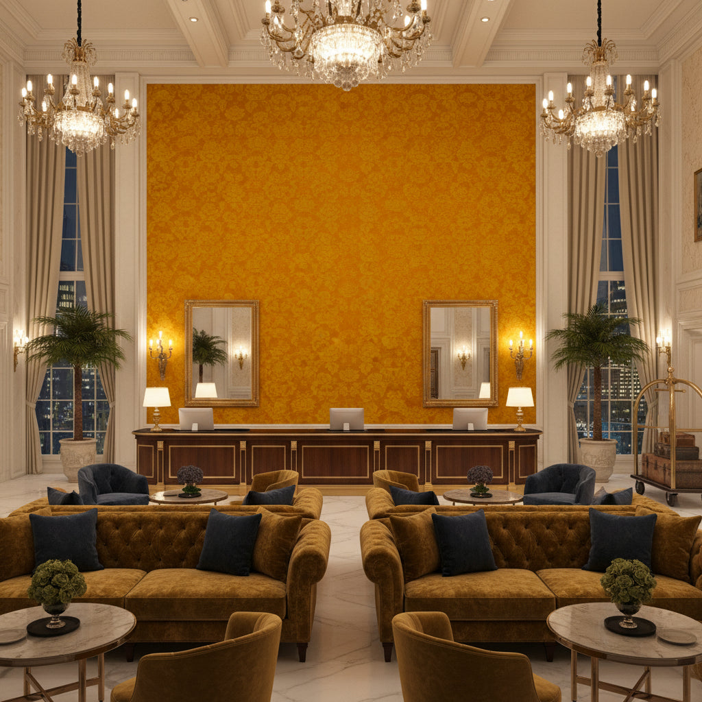 BR-81035.440.0 | Kravet - Hotel Lobby Visualization (AI-generated, may not be to scale. Verify pattern scale with product specifications.)