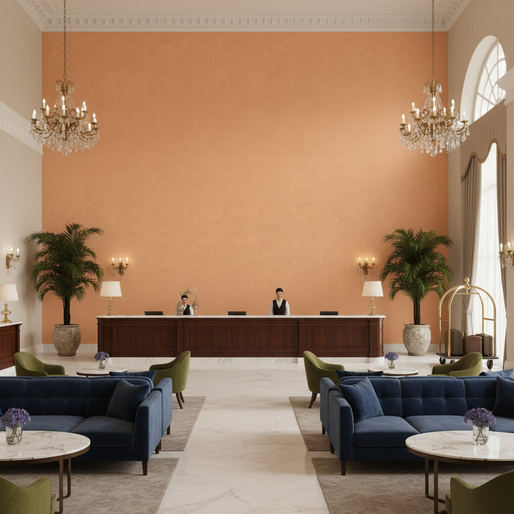 BR-81079.M.0 | Kravet - Hotel Lobby Visualization (AI-generated, may not be to scale. Verify pattern scale with product specifications.)