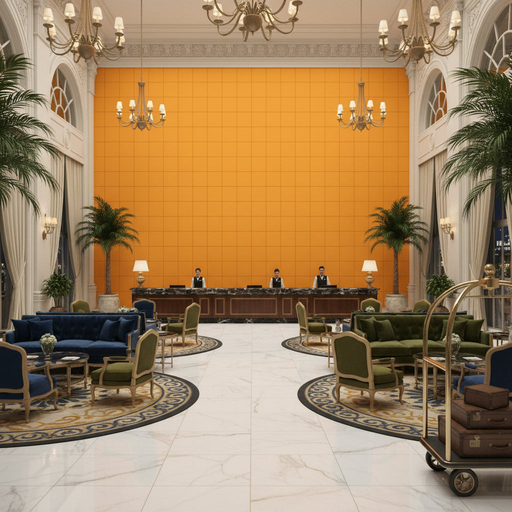 BR-81079.WW.0 | Kravet - Hotel Lobby Visualization (AI-generated, may not be to scale. Verify pattern scale with product specifications.)