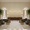 BR-81079.ZZ.0 | Kravet - Hotel Lobby Visualization (AI-generated, may not be to scale. Verify pattern scale with product specifications.)