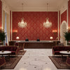 BR-81081.151.0 | Kravet - Hotel Lobby Visualization (AI-generated, may not be to scale. Verify pattern scale with product specifications.)