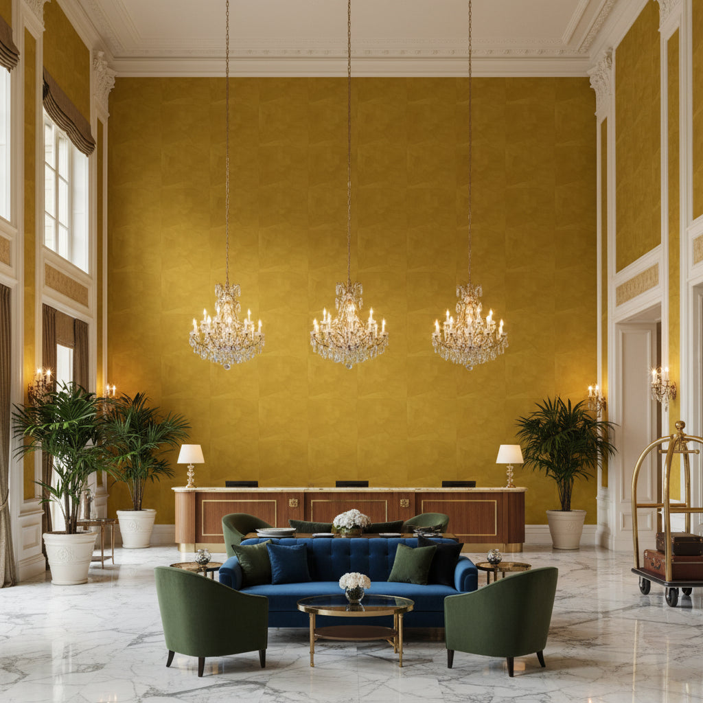 BR-81081.426.0 | Kravet - Hotel Lobby Visualization (AI-generated, may not be to scale. Verify pattern scale with product specifications.)