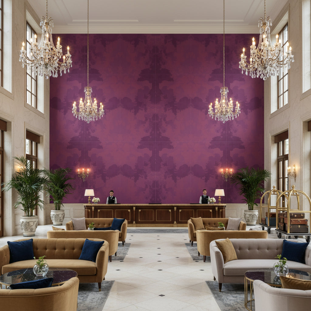 BR-81081.760.0 | Kravet - Hotel Lobby Visualization (AI-generated, may not be to scale. Verify pattern scale with product specifications.)
