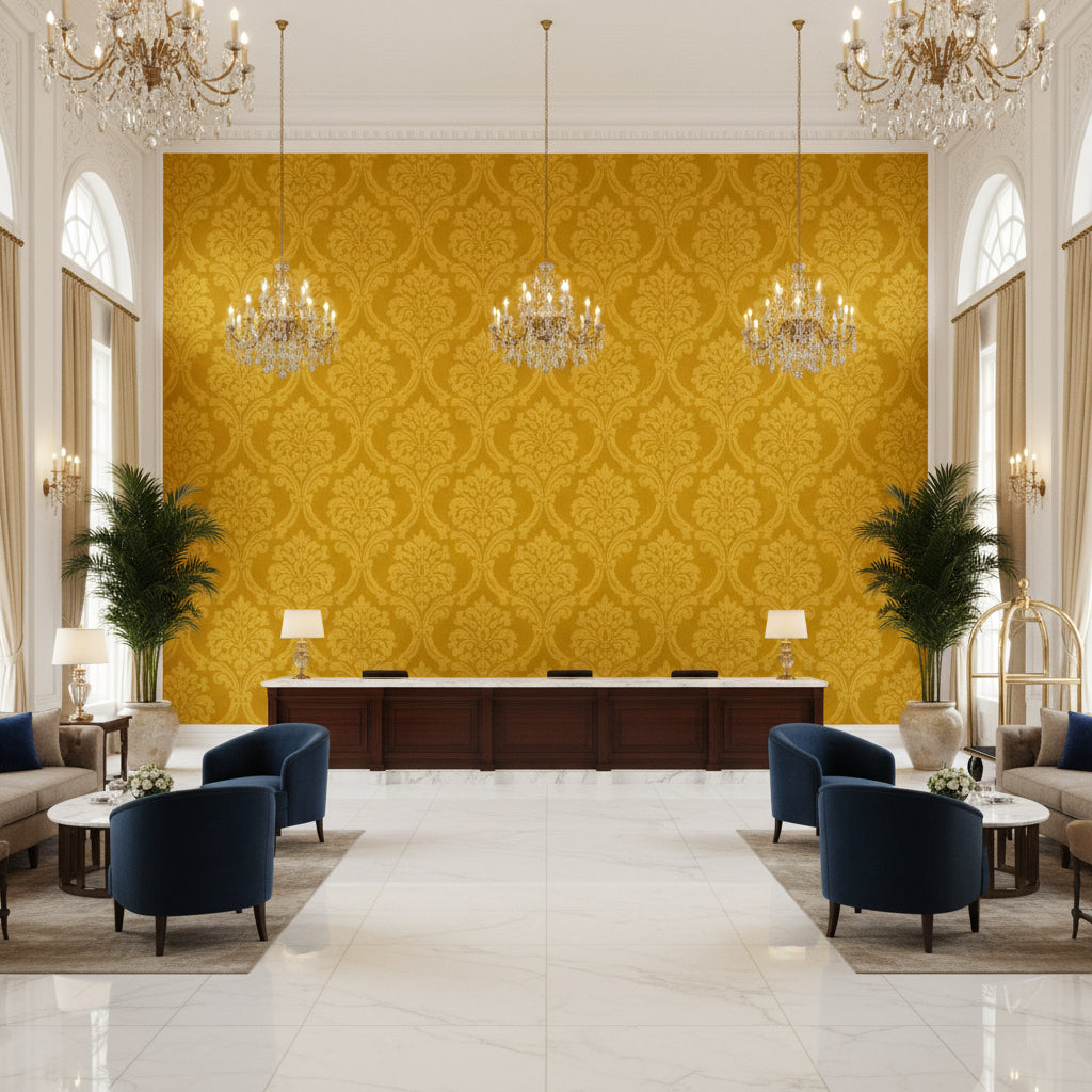 BR-81081.J.0 | Kravet - Hotel Lobby Visualization (AI-generated, may not be to scale. Verify pattern scale with product specifications.)