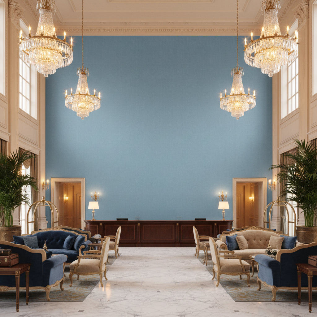 BR-81081.LLK.0 | Kravet - Hotel Lobby Visualization (AI-generated, may not be to scale. Verify pattern scale with product specifications.)