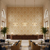 BR-81081.MMA.0 | Kravet - Hotel Lobby Visualization (AI-generated, may not be to scale. Verify pattern scale with product specifications.)