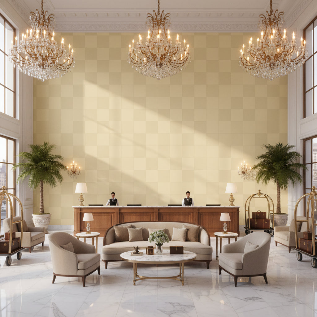 BR-81081.NNA.0 | Kravet - Hotel Lobby Visualization (AI-generated, may not be to scale. Verify pattern scale with product specifications.)
