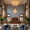 BR-89149.5.0 | Kravet - Hotel Lobby Visualization (AI-generated, may not be to scale. Verify pattern scale with product specifications.)