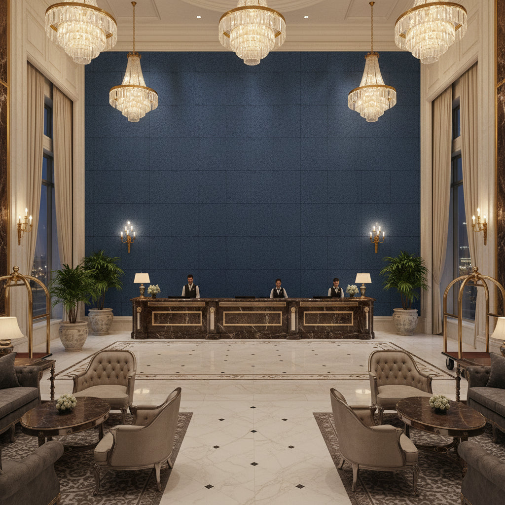 BR-89778.282.0 | Kravet - Hotel Lobby Visualization (AI-generated, may not be to scale. Verify pattern scale with product specifications.)
