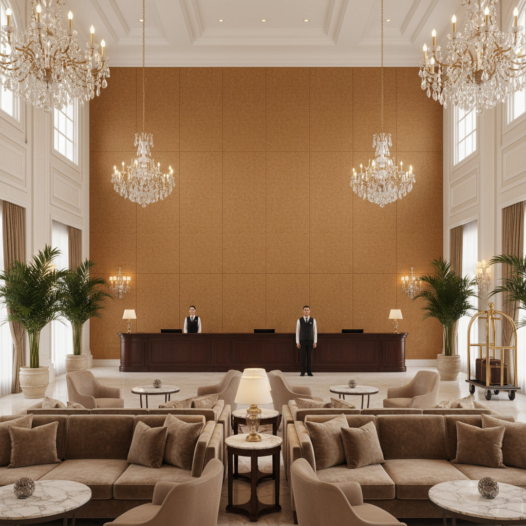 BR-89778.880.0 | Kravet - Hotel Lobby Visualization (AI-generated, may not be to scale. Verify pattern scale with product specifications.)