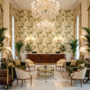 CHINESE LANTERN.LJ.0 | Kravet - Hotel Lobby Visualization (AI-generated, may not be to scale. Verify pattern scale with product specifications.)