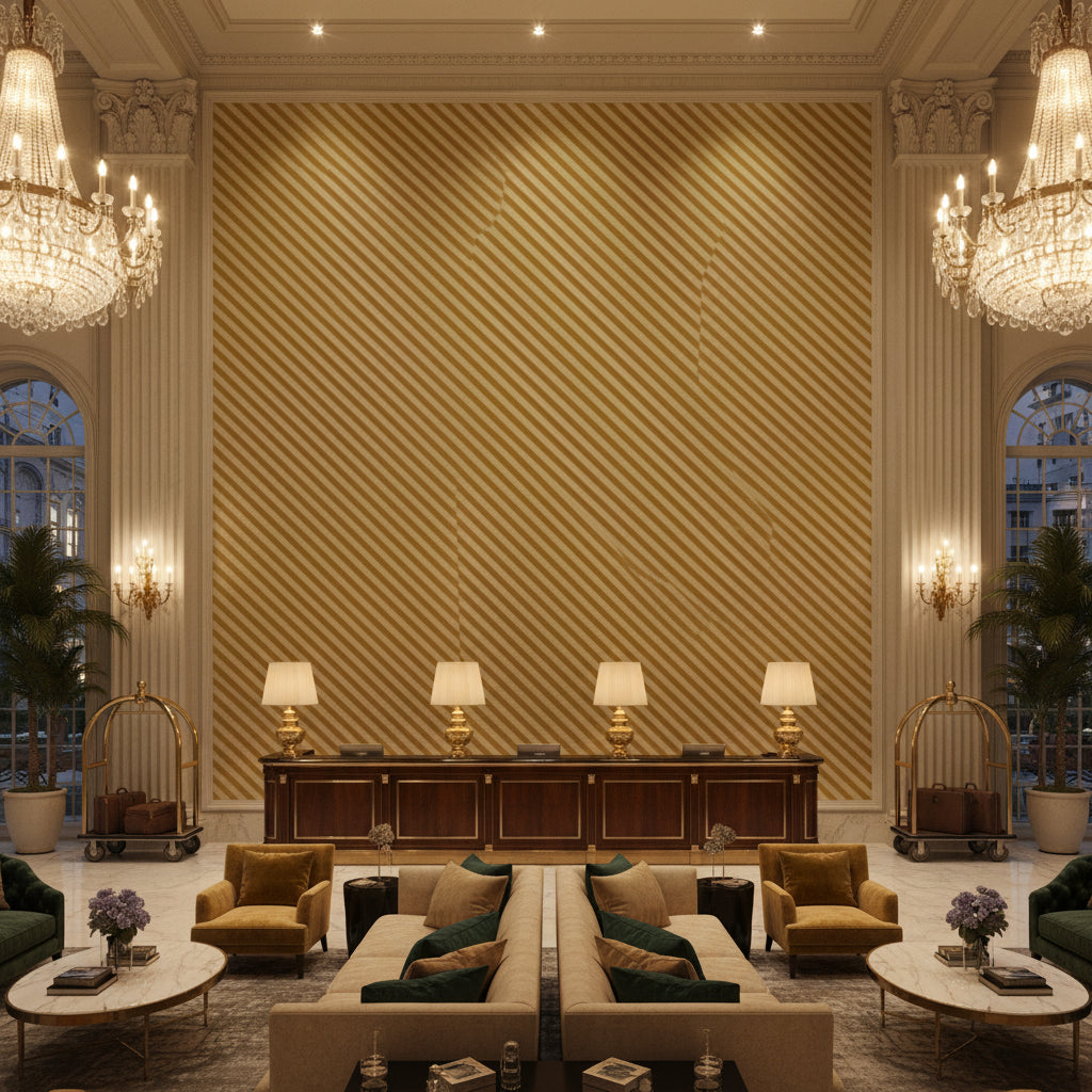 GWF-3050.416.0 | Kravet - Hotel Lobby Visualization (AI-generated, may not be to scale. Verify pattern scale with product specifications.)