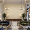 GWF-3109.116.0 | Kravet - Hotel Lobby Visualization (AI-generated, may not be to scale. Verify pattern scale with product specifications.)