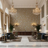 GWF-3428.24.0 | Kravet - Hotel Lobby Visualization (AI-generated, may not be to scale. Verify pattern scale with product specifications.)