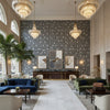 GWF-3428.811.0 | Kravet - Hotel Lobby Visualization (AI-generated, may not be to scale. Verify pattern scale with product specifications.)