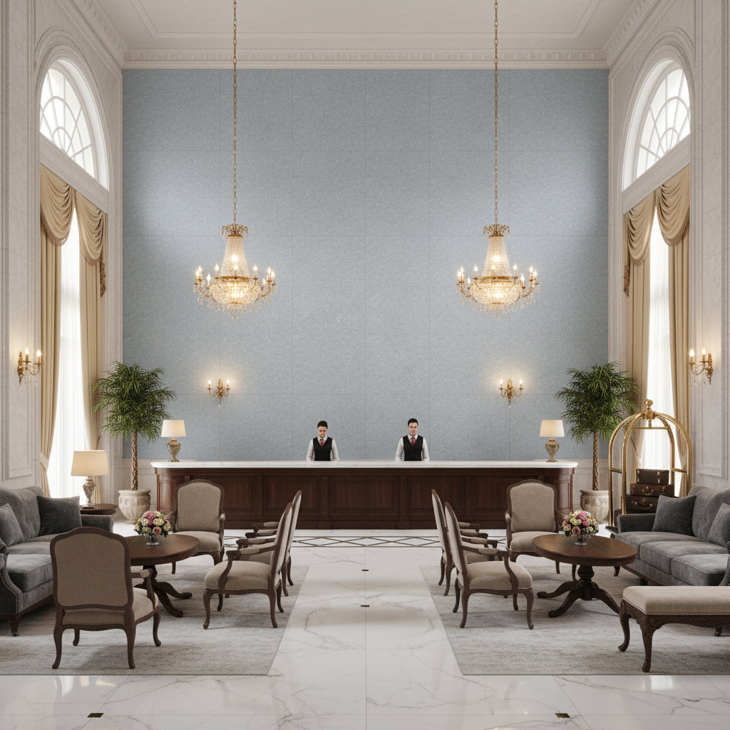 GWF-3526.15.0 | Kravet - Hotel Lobby Visualization (AI-generated, may not be to scale. Verify pattern scale with product specifications.)