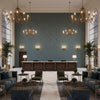 GWF-3733.151.0 | Kravet - Hotel Lobby Visualization (AI-generated, may not be to scale. Verify pattern scale with product specifications.)