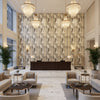 GWF-3752.116.0 | Kravet - Hotel Lobby Visualization (AI-generated, may not be to scale. Verify pattern scale with product specifications.)