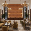 GWF-3755.124.0 | Kravet - Hotel Lobby Visualization (AI-generated, may not be to scale. Verify pattern scale with product specifications.)