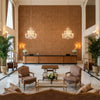 GWF-3758.167.0 | Kravet - Hotel Lobby Visualization (AI-generated, may not be to scale. Verify pattern scale with product specifications.)