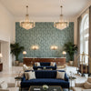 GWF-3758.505.0 | Kravet - Hotel Lobby Visualization (AI-generated, may not be to scale. Verify pattern scale with product specifications.)