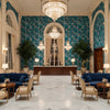 GWF-3771.335.0 | Kravet - Hotel Lobby Visualization (AI-generated, may not be to scale. Verify pattern scale with product specifications.)