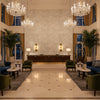 GWF-3776.3.0 | Kravet - Hotel Lobby Visualization (AI-generated, may not be to scale. Verify pattern scale with product specifications.)