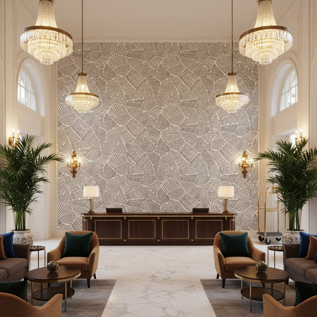 GWF-3776.50.0 | Kravet - Hotel Lobby Visualization (AI-generated, may not be to scale. Verify pattern scale with product specifications.)