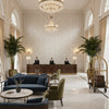 GWF-3781.1611.0 | Kravet - Hotel Lobby Visualization (AI-generated, may not be to scale. Verify pattern scale with product specifications.)
