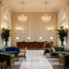 GWF-3781.816.0 | Kravet - Hotel Lobby Visualization (AI-generated, may not be to scale. Verify pattern scale with product specifications.)