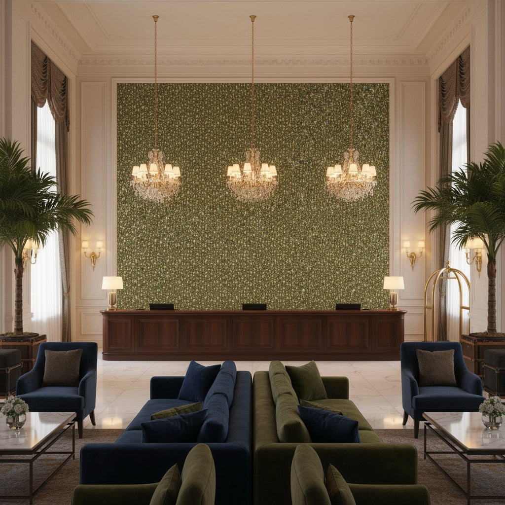 GWF-3783.30.0 | Kravet - Hotel Lobby Visualization (AI-generated, may not be to scale. Verify pattern scale with product specifications.)