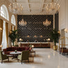 GWF-3785.21.0 | Kravet - Hotel Lobby Visualization (AI-generated, may not be to scale. Verify pattern scale with product specifications.)