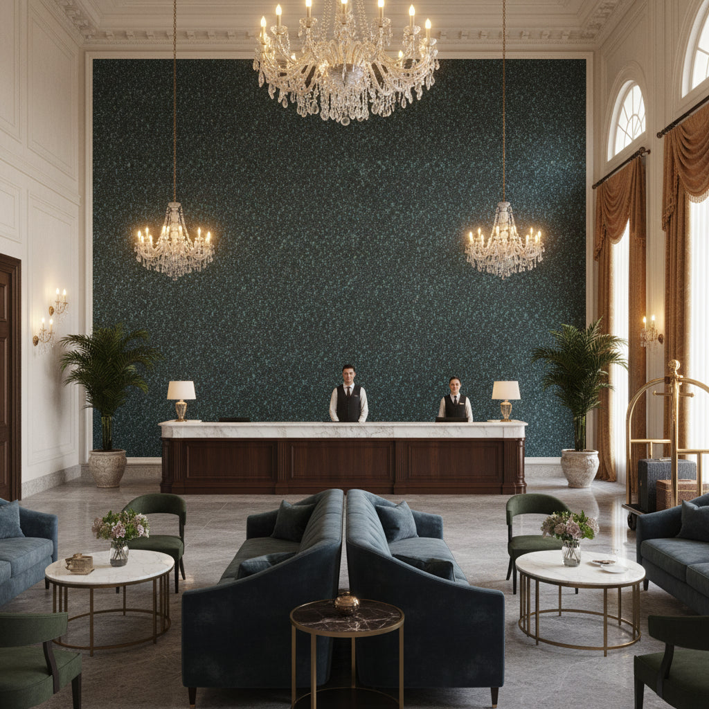 GWF-3787.521.0 | Kravet - Hotel Lobby Visualization (AI-generated, may not be to scale. Verify pattern scale with product specifications.)
