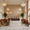 GWF-3794.106.0 | Kravet - Hotel Lobby Visualization (AI-generated, may not be to scale. Verify pattern scale with product specifications.)