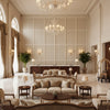 GWF-3798.1101.0 | Kravet - Hotel Lobby Visualization (AI-generated, may not be to scale. Verify pattern scale with product specifications.)