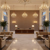 GWF-3798.1211.0 | Kravet - Hotel Lobby Visualization (AI-generated, may not be to scale. Verify pattern scale with product specifications.)
