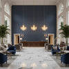 GWF-3798.850.0 | Kravet - Hotel Lobby Visualization (AI-generated, may not be to scale. Verify pattern scale with product specifications.)