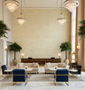 GWP-3501.140.0 | Kravet - Hotel Lobby Visualization (AI-generated, may not be to scale. Verify pattern scale with product specifications.)