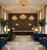 GWP-3501.816.0 | Kravet - Hotel Lobby Visualization (AI-generated, may not be to scale. Verify pattern scale with product specifications.)