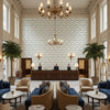 P2023129.516.0 | Kravet - Hotel Lobby Visualization (AI-generated, may not be to scale. Verify pattern scale with product specifications.)